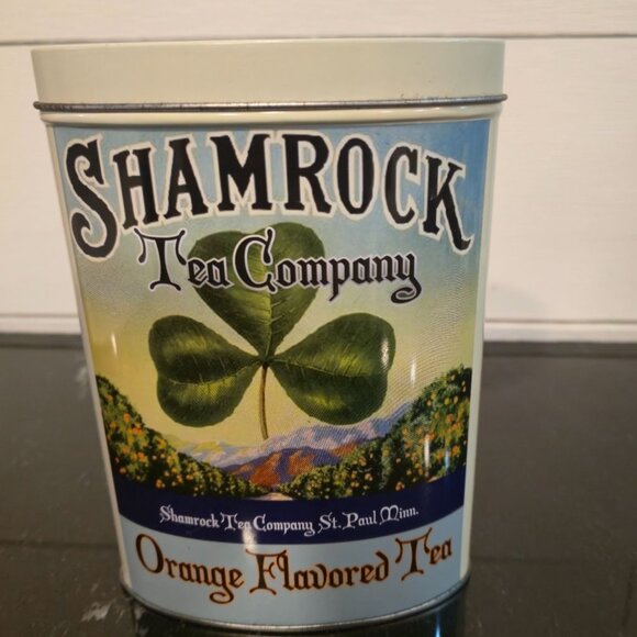 Vintage collectors Tin Shamrock Tea Company Orange Flavored ST. Paul, Minn. - Picture 4 of 7